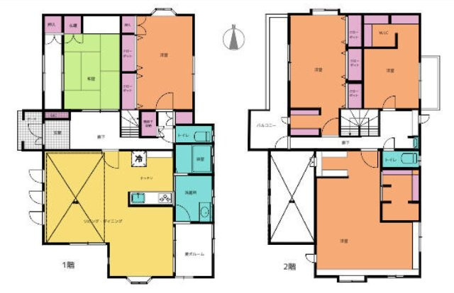【中古戸建】本庄市児玉町金屋の間取り|■間取り図｜敷地面積：543.62（約164.44坪）　建物面積：214.00（約64.73坪）