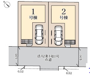 千葉市美浜区稲毛海岸４丁目の区画図