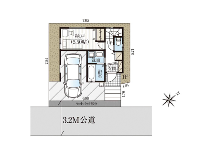 【区画図】 | 和光市中央１丁目　中古一戸建住宅　（朝霞店） | 風雨から大切な車を守れるビルトインガレージ付き！暮らしやすい静穏な住環境です♪