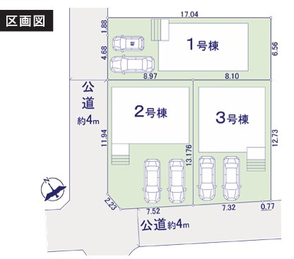 ◎藤沢市鵠沼海岸7丁目　新築戸建　1号棟の区画図|1号棟◇