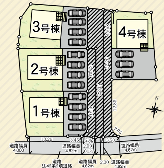 新築戸建　富士宮市淀師第12  全4棟　3号棟の区画図