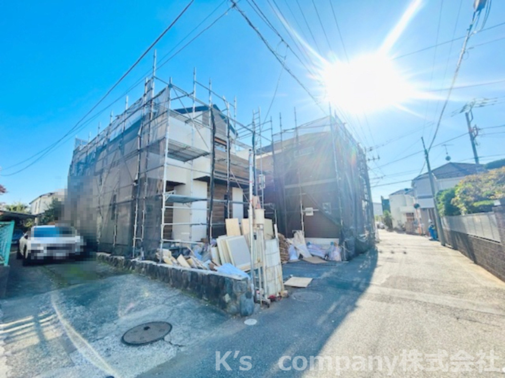 ◎藤沢市鵠沼海岸7丁目　新築戸建　2号棟の前面道路含む現地写真|2025.10.23撮影◇