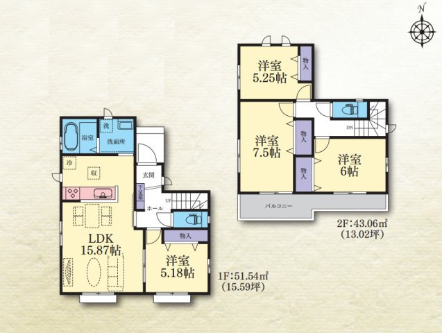 茅ヶ崎市美住町　新築戸建　全4棟D号棟