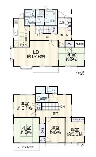 仲介手数料無料　所沢市中富南4丁目・リフォーム済中古戸建の間取り