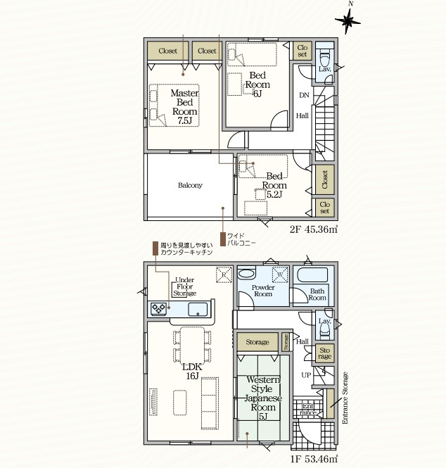 新築戸建　富士宮市淀師第12  全4棟　4号棟の間取り