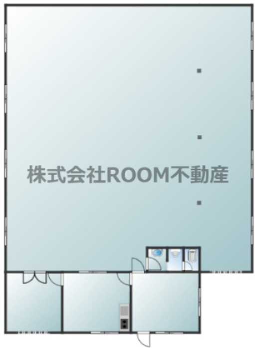 郡元倉庫（事務所付）の間取り