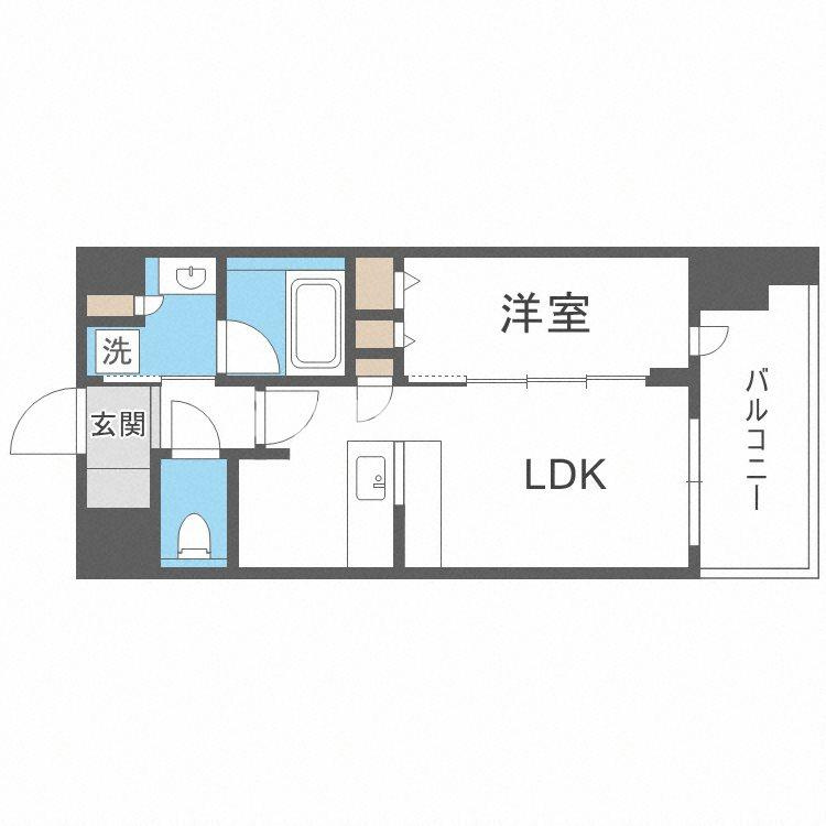 スプランディッド難波キャトルの間取り