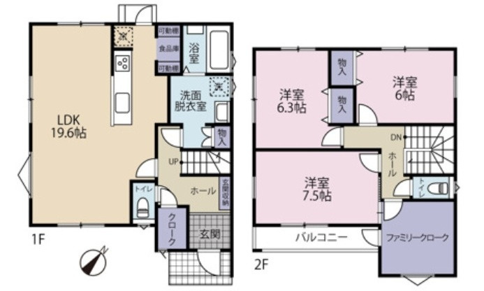 安芸区中野６丁目の間取り