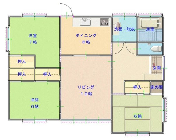 長生郡白子町南日当　中古戸建の間取り|図面と現況に相違がある場合、現況を優先致します。