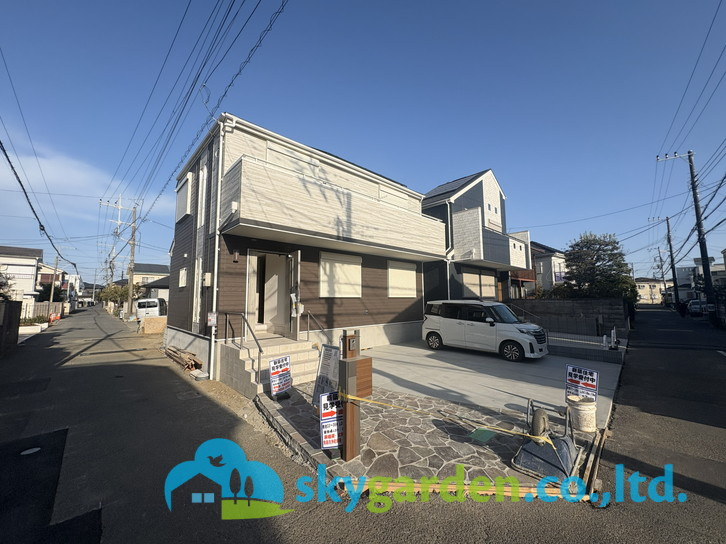 藤沢市鵠沼海岸7丁目　新築戸建　全3棟2号棟の外観|外観もきれいです