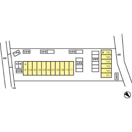 リースランド溝陸Aの区画図