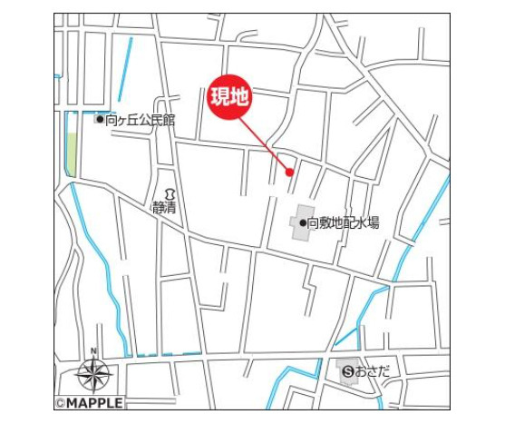 売新築戸建　静岡市駿河区向敷地４丁目の地図