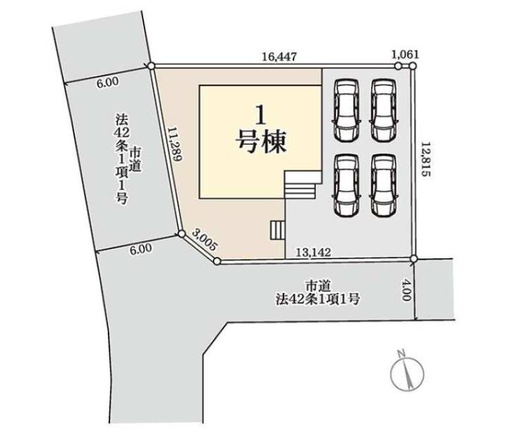 第2つくば市城山　新築戸建の区画図