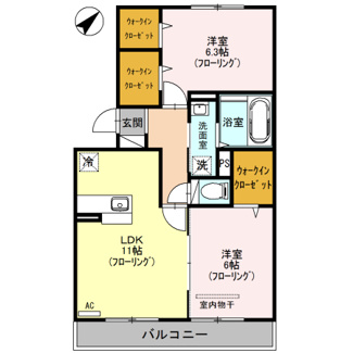 【間取り】 | エスベランサ　Ｂ