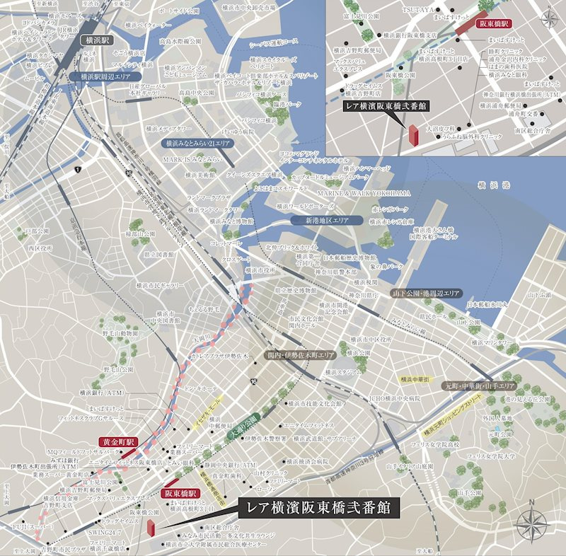 Le'a横濱阪東橋弐番館の地図