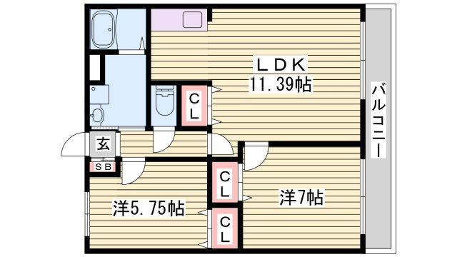 ウエストリバーBの間取り
