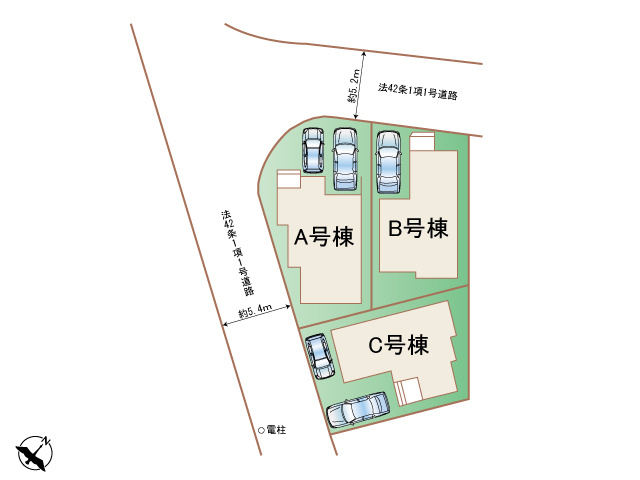 神戸市垂水区南多聞台３丁目新築戸建Ｂ号棟の区画図
