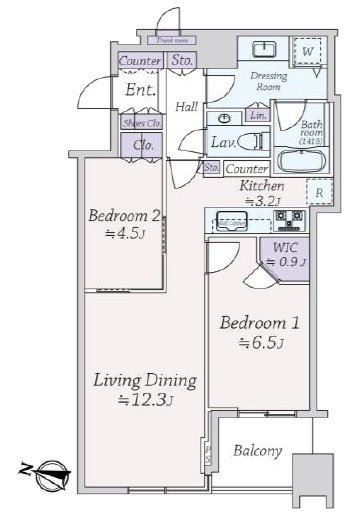 【間取り】 | 大崎ウエストシティタワーズW棟