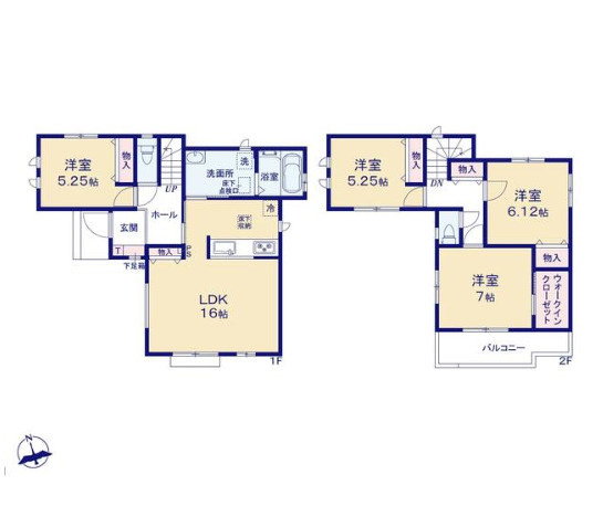 売新築戸建　静岡市駿河区向敷地４丁目の間取り