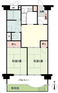 【間取り】 | グリーンパーク第4綾瀬