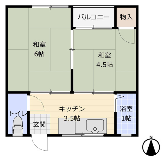 【間取り】 | S52108－木ノ本ﾊｲﾂ