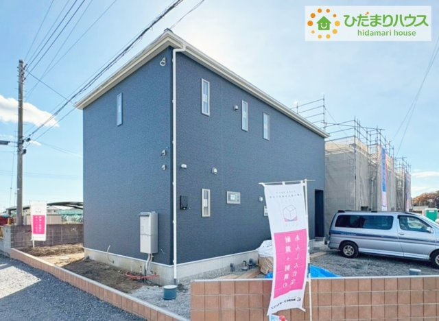 常陸大宮市姥賀町第3　新築戸建　1号棟の外観パース|スタイリッシュな外観です(^^)/