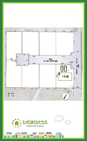 常陸大宮市姥賀町第3　新築戸建　1号棟の区画図|たっぷりの陽光と心地よい風が舞い込む住まい♪
