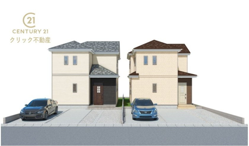 ハートフルタウン 　ひたちなか市牛久保2丁目1410番　Aの外観|殿山駅徒歩4分。第二小徒歩3分、那珂湊中徒歩8分。
西塚原第1公園近くの閑静な住宅地。
並列駐車可能！周辺市町村へのアクセス良好です。