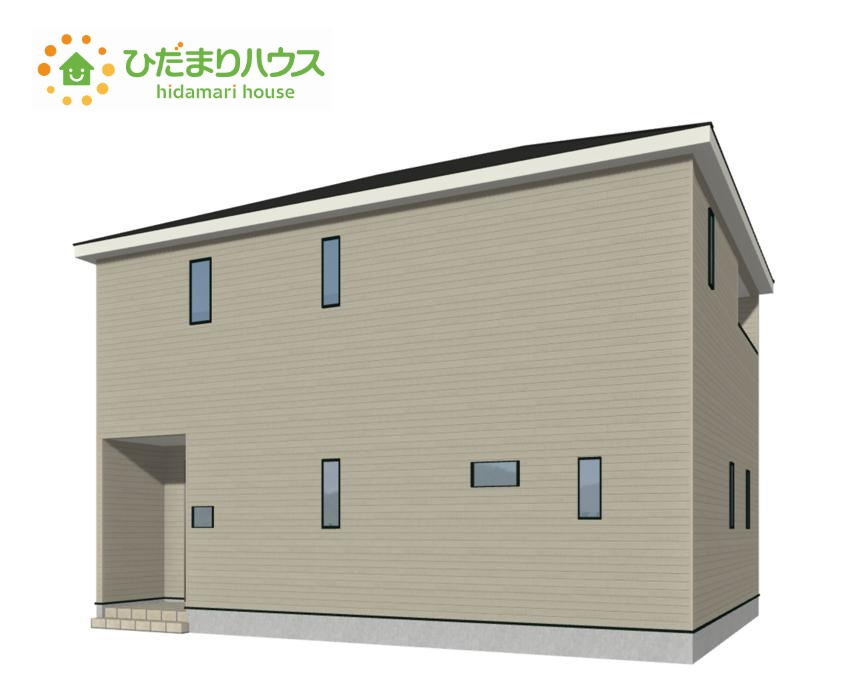 常陸大宮市姥賀町第3　新築戸建　2号棟の外観パース|閑静な住宅地で叶える静かな暮らし(^^)/