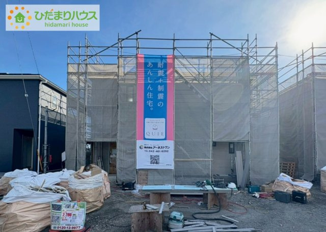 常陸大宮市姥賀町第3　新築戸建　2号棟の前面道路含む現地写真|病院やスーパー・薬局が近く、お買い物にも便利な住環境は、長く快適に暮らせます(^^)/