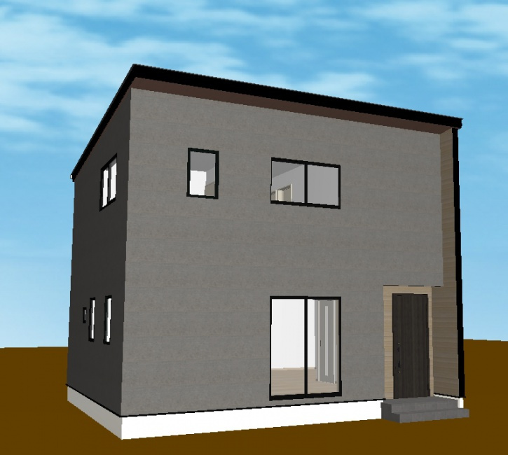曽師町　新築戸建の外観パース