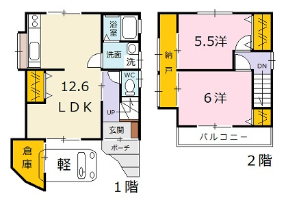あさおか台貸家の間取り