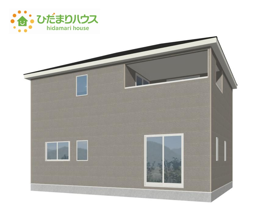 常陸大宮市姥賀町第3　新築戸建　3号棟の外観パース|商業施設至近で、お買い物に便利な立地です( *´艸｀)