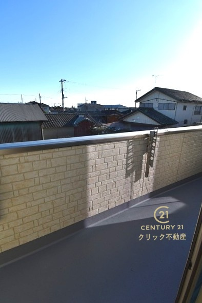 ハートフルタウン 　ひたちなか市牛久保2丁目1410番　Bのバルコニー|お部屋から出られるバルコニーです。ちょっと気分転換に外の景色を眺めて深呼吸もいいですね。