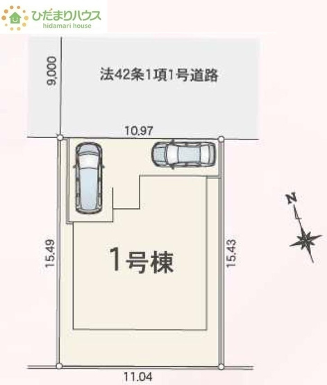【区画図】 | 我孫子市古戸25-1期　新築戸建 | 前面道路幅6ｍ以上☆車の出入りもラクラクできちゃいます(^^♪