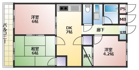 【間取り】 | 福道見ハイツ