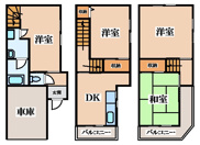 布市町３丁目貸家の画像