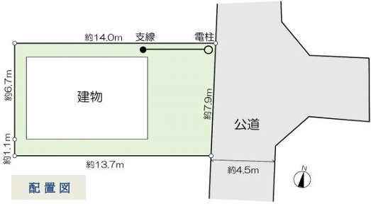 茅ヶ崎市東海岸南6丁目　中古戸建の区画図|区画図◇