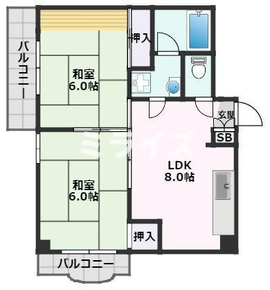【間取り】 | MiPiace吹田ⅠⅡ