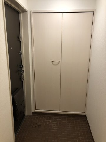 朝日白山マンションの玄関