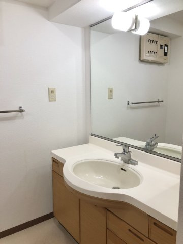 朝日白山マンションの洗面所