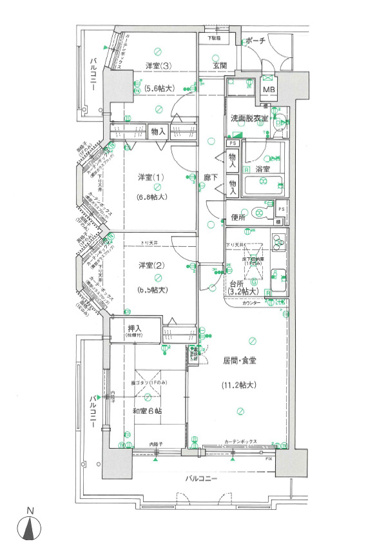 【間取り】 | ファミール百間川