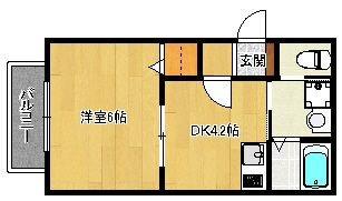 リブレア竹下駅前B棟の間取り