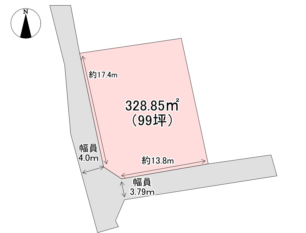 土地　長野市大字安茂里（杏花台）の区画図