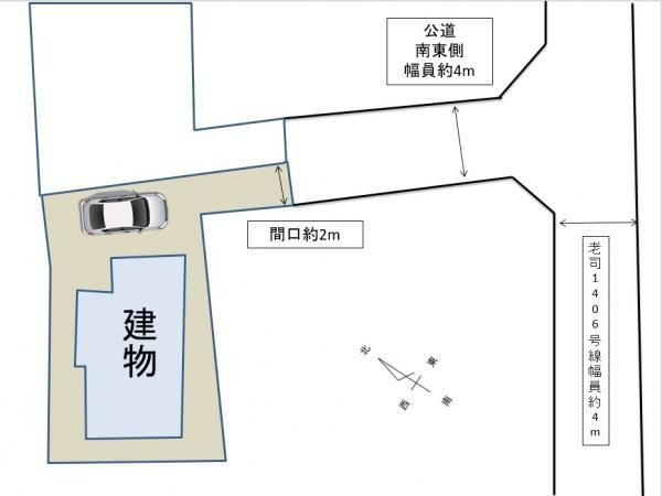 【区画図】 | 福岡市南区老司１丁目　戸建て | 旗竿地なので通行者からの視線が気になりにくく、静かな生活環境が手に入るというメリットがあります