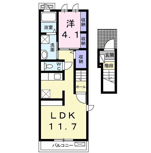 クオーレ　Ｍの間取り