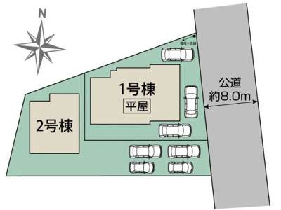 【区画図】 | 菊川市潮海寺 新築一戸建て 1号棟 | 1号棟の区画図です
