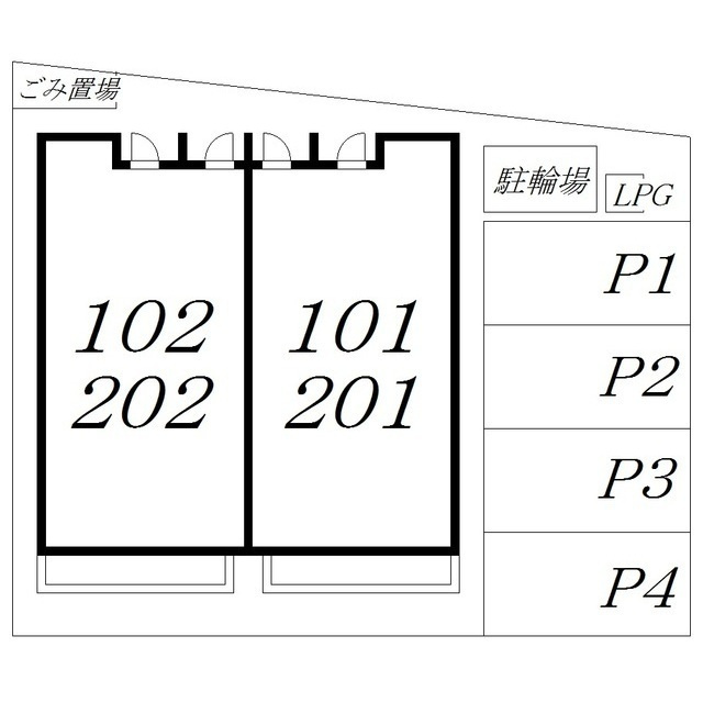 アムール BONHEURの区画図