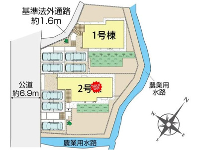 【区画図】 | 駿東郡長泉町上長窪 新築一戸建て 1号棟 | 1号棟の区画図です