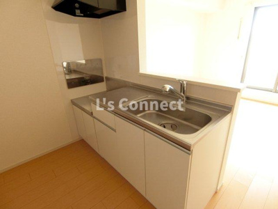 【キッチン】 | ラポームメゾンⅡ | ２口ガスコンロ設置可能なカウンターキッチン。